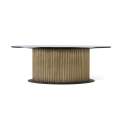 Mesa Comedor Diseño Actual 220 cm Negro Oro - Aboiat