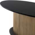 Mesa Comedor Diseño Actual 220 cm Negro Oro - Aboiat