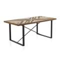 Mesa Comedor Espiga Estilo Industrial Madera Forja Abrandici