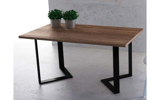 Mesa Comedor Estilo Industrial Acero Madera Serie Arisats