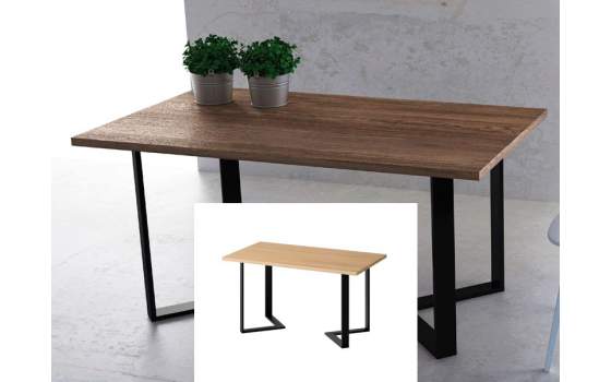 Mesa Comedor Estilo Industrial Acero Madera Serie Arisats