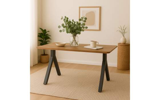 Mesa Comedor Estilo Industrial Madera Acero 140 Alkizat