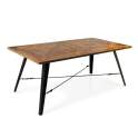 Mesa Comedor Estilo Industrial Madera Forja Serie Atlanta