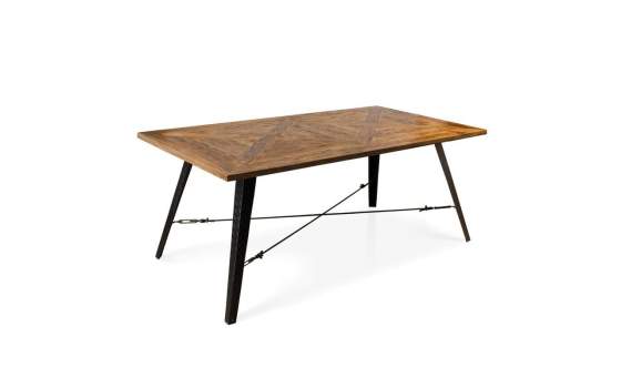 Mesa Comedor Estilo Industrial Madera Forja Serie Atlanta