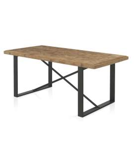 Mesa Comedor Estilo Industrial Tablas Recicladas Natens