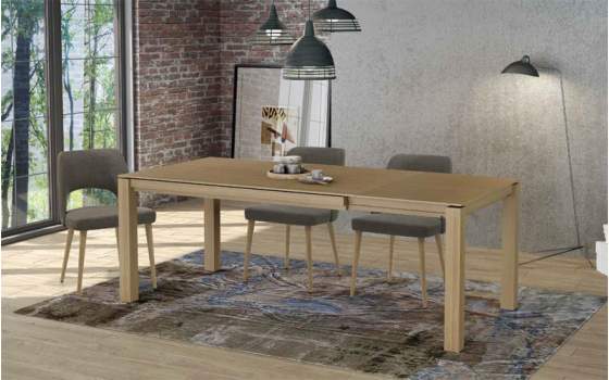 Mesa Comedor Extensible 3 Tamaños Roble Adott