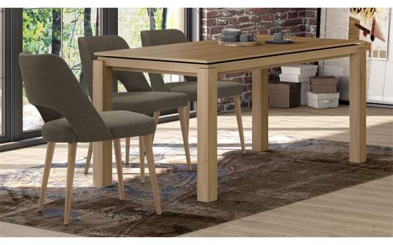 Mesa Comedor Extensible 3 Tamaños Roble Adott