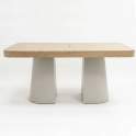 Mesa Comedor Extensible Actual Madera y Metal - Serie Aguade