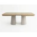 Mesa Comedor Extensible Actual Madera y Metal - Serie Aguade