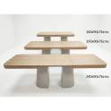 Mesa Comedor Extensible Actual Madera y Metal - Serie Aguade