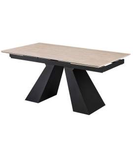 Mesa Comedor Extensible de 160 a 240 Metal y Porcelanico Aguade