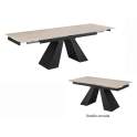 Mesa Comedor Extensible de 160 a 240 Metal y Porcelanico Aguade