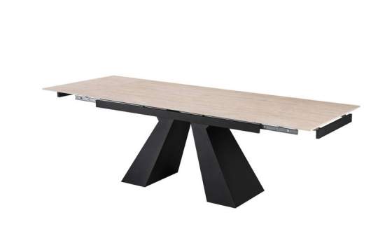 Mesa Comedor Extensible de 160 a 240 Metal y Porcelanico Aguade