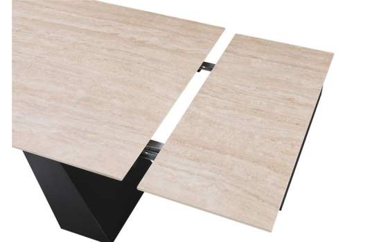 Mesa Comedor Extensible de 160 a 240 Metal y Porcelanico Aguade