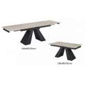 Mesa Comedor Extensible de 160 a 240 Metal y Porcelanico Aguade