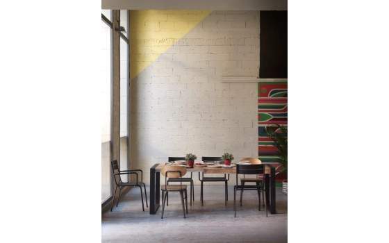 Mesa Comedor Extensible de Forja Madera Estilo industrial Anjar Mesa Comedor Extensible de Forja Madera Estilo industrial Anjar