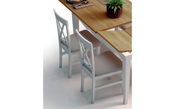 Mesa Comedor Extensible Estilo Provenzal 2 Tamaños Praga