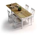 Mesa Comedor Extensible Estilo Provenzal 2 Tamaños Praga
