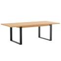 Mesa Comedor Extensible Madera Natural Miel Serie Anube