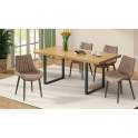 Mesa Comedor Extensible Madera Natural Miel Serie Anube