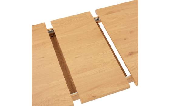 Mesa Comedor Extensible Madera Natural Miel Serie Anube