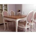 Mesa Comedor Extensible Bicolor Estilo Vintage Paris