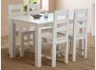 Mesa Comedor Extensible Pino Macizo Blanco Serie Aranys