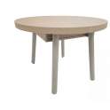 Mesa Comedor Extensible Redonda Madera y Metal - Serie Aguade