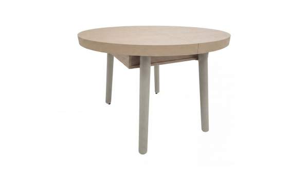 Mesa Comedor Extensible Redonda Madera y Metal - Serie Aguade