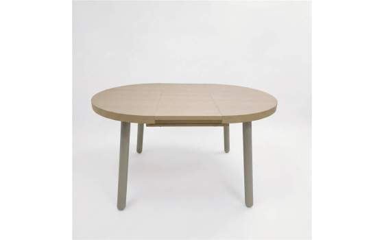 Mesa Comedor Extensible Redonda Madera y Metal - Serie Aguade