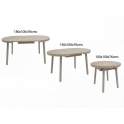 Mesa Comedor Extensible Redonda Madera y Metal - Serie Aguade