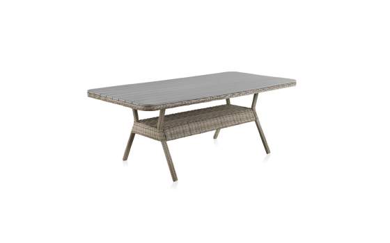Mesa Comedor Exteriores Rattan Sintetico y Aluminio Serie Wick
