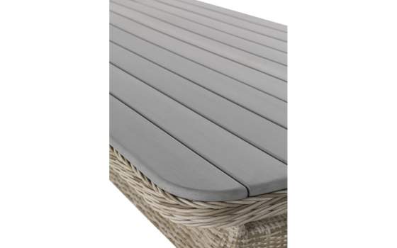 Mesa Comedor Exteriores Rattan Sintetico y Aluminio Serie Wick