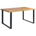 Mesa Comedor Forja Madera Grande 3 Tamaños Industrial Roma