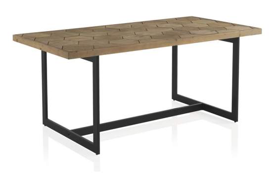 Mesa Comedor Fresno y Forja Estilo Actual Serie Arert