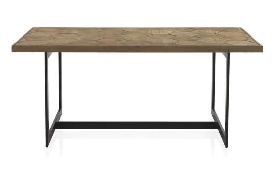 Mesa Comedor Fresno y Forja Estilo Actual Serie Arert