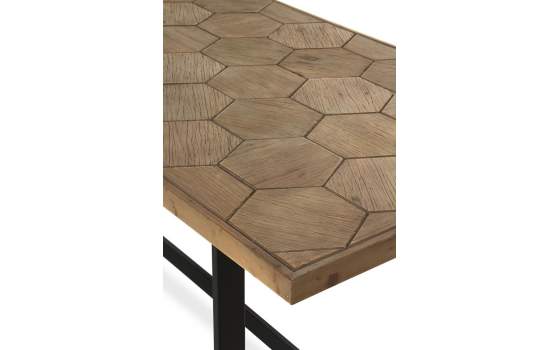 Mesa Comedor Fresno y Forja Estilo Actual Serie Arert