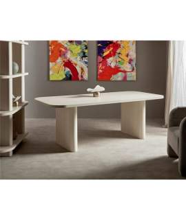 Mesa Comedor Grande 220 cm Color Crema Serie Avio