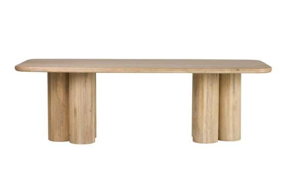 Mesa Comedor Grande 240 Madera Mango Natural Serie Felo