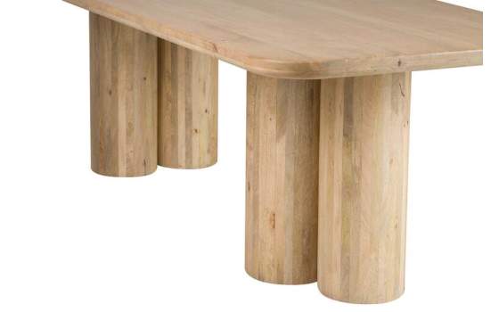 Mesa Comedor Grande 240 Madera Mango Natural Serie Felo