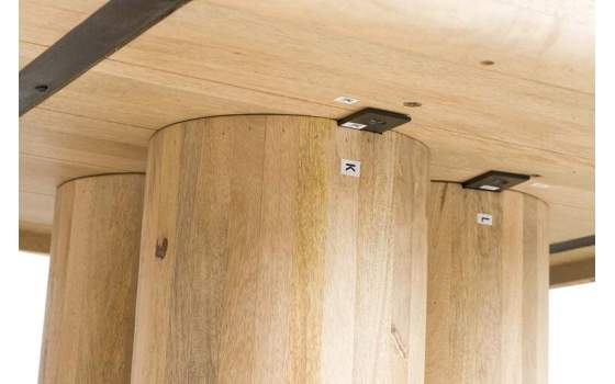 Mesa Comedor Grande 240 Madera Mango Natural Serie Felo