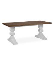 Mesa Comedor Grande Blanco Nogal Provenzal Serie Everest