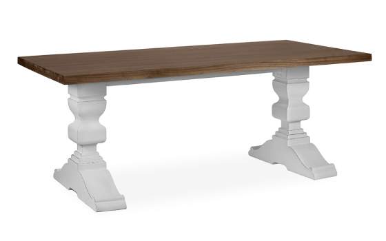 Mesa Comedor Grande Blanco Nogal Provenzal Serie Everest