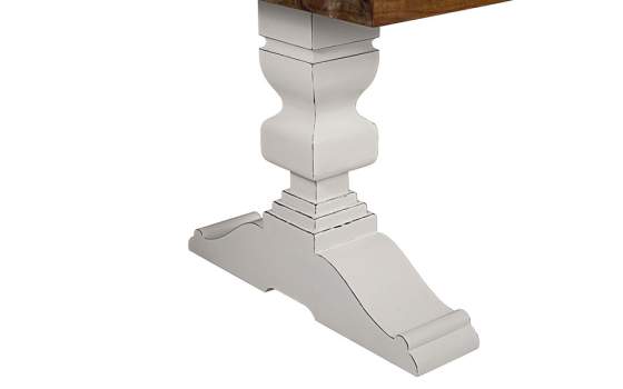 Mesa Comedor Grande Blanco Nogal Provenzal Serie Everest