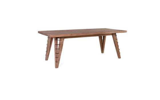 Mesa Comedor Grande Madera Reciclada y Hierro Aorla