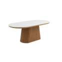 Mesa Comedor Grande Oval Diseño Actual Serie Aldegati
