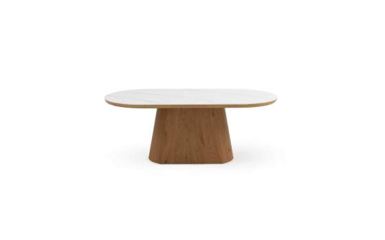 Mesa Comedor Grande Oval Diseño Actual Serie Aldegati