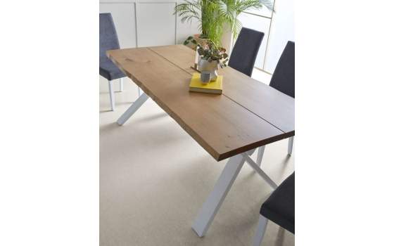 Mesa Comedor Grande Rustico Madera Maciza Serie