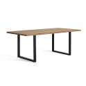 Mesa Comedor  Industrial 200 cm Madera Acacia Patas Metal Jarin