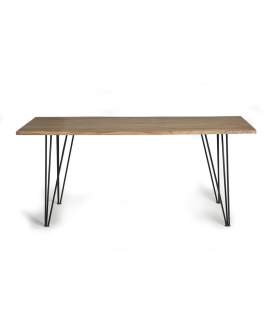 Mesa Comedor Industrial Acacia y Metal  160 cm - Serie Davin